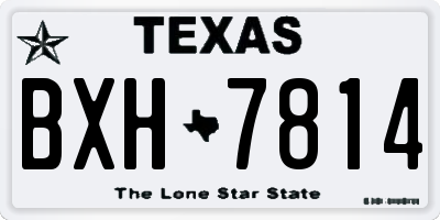 TX license plate BXH7814