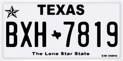 TX license plate BXH7819