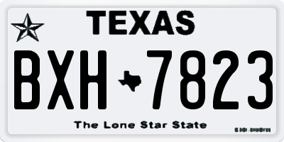 TX license plate BXH7823