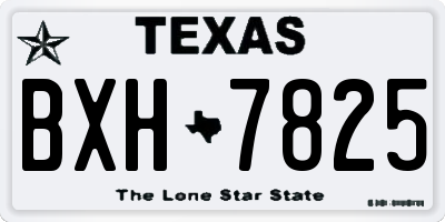 TX license plate BXH7825