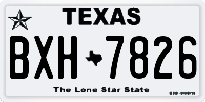 TX license plate BXH7826