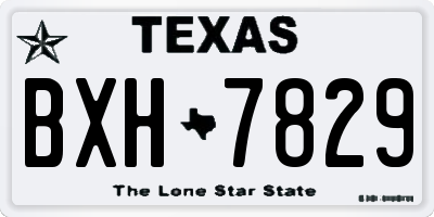 TX license plate BXH7829