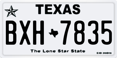 TX license plate BXH7835