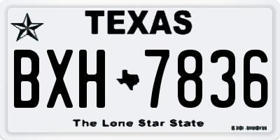TX license plate BXH7836