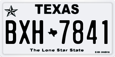 TX license plate BXH7841
