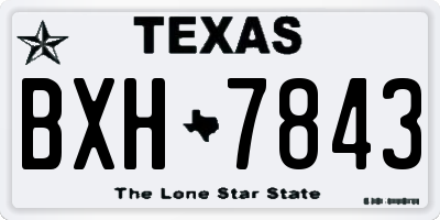 TX license plate BXH7843