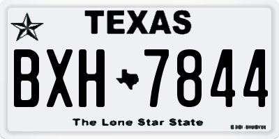 TX license plate BXH7844