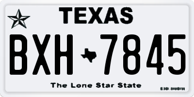 TX license plate BXH7845