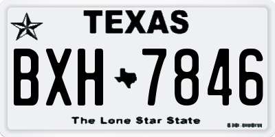 TX license plate BXH7846