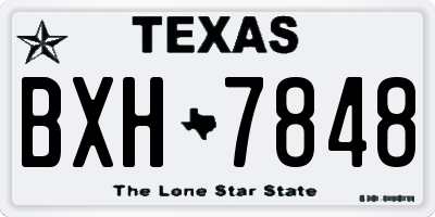 TX license plate BXH7848
