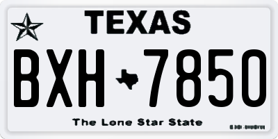 TX license plate BXH7850