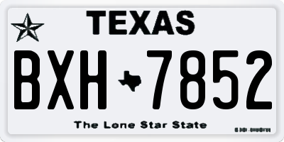 TX license plate BXH7852