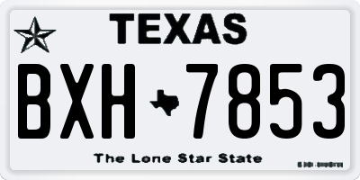 TX license plate BXH7853