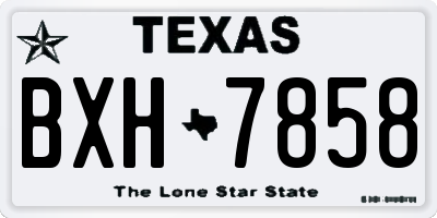 TX license plate BXH7858