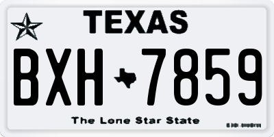 TX license plate BXH7859