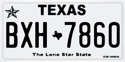 TX license plate BXH7860