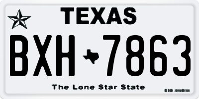TX license plate BXH7863