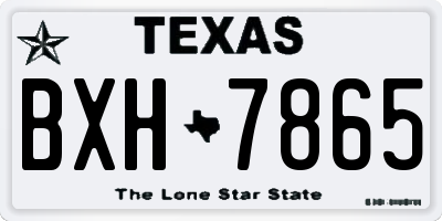 TX license plate BXH7865