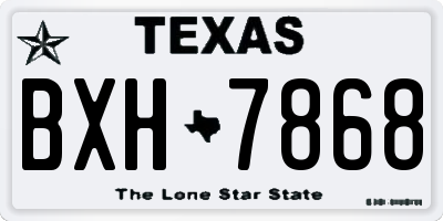 TX license plate BXH7868