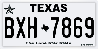 TX license plate BXH7869