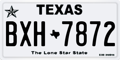 TX license plate BXH7872