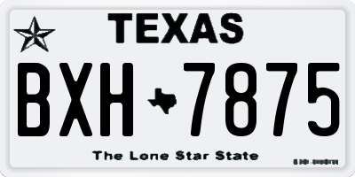 TX license plate BXH7875