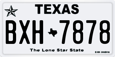 TX license plate BXH7878