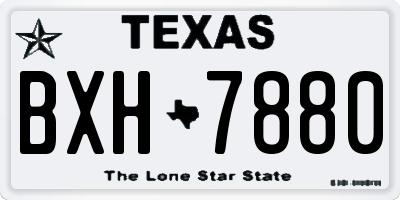 TX license plate BXH7880