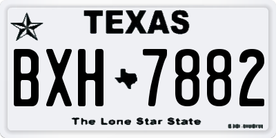 TX license plate BXH7882