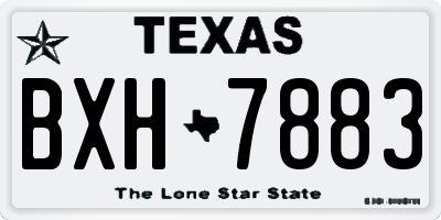 TX license plate BXH7883