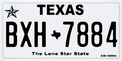 TX license plate BXH7884