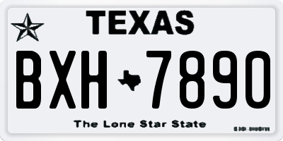 TX license plate BXH7890