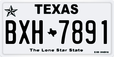 TX license plate BXH7891