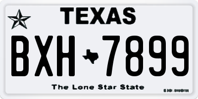TX license plate BXH7899