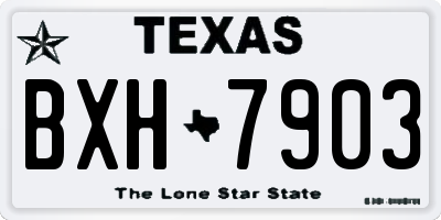 TX license plate BXH7903