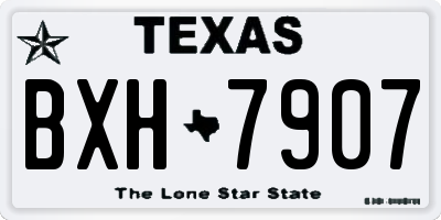 TX license plate BXH7907