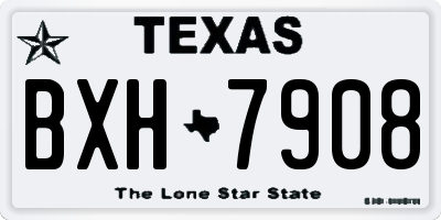 TX license plate BXH7908