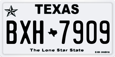 TX license plate BXH7909