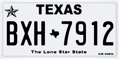 TX license plate BXH7912