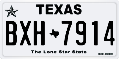 TX license plate BXH7914