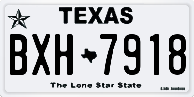 TX license plate BXH7918