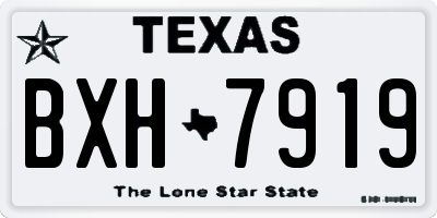 TX license plate BXH7919