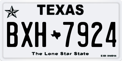 TX license plate BXH7924