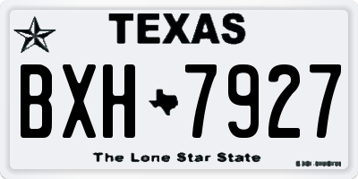 TX license plate BXH7927