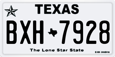 TX license plate BXH7928