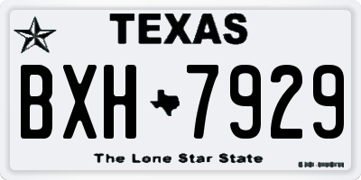 TX license plate BXH7929