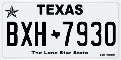 TX license plate BXH7930