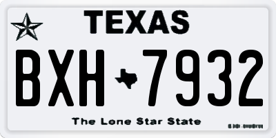 TX license plate BXH7932