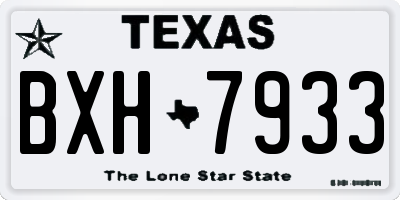 TX license plate BXH7933