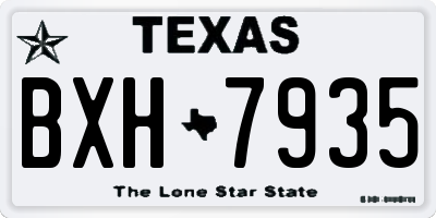 TX license plate BXH7935